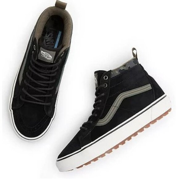 VANS Sk8-Hi MTE-1  waterproof Rain Camo Black/Marshmallow lace up shoes sneakers main image 7